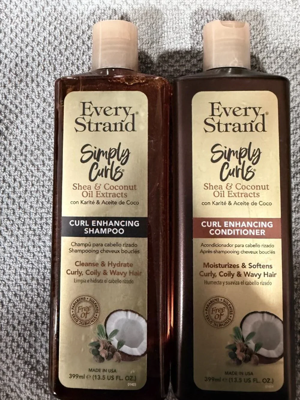 Every Strand Simply Curls Curl Enhancing Shampoo and Conditioner Set 13.5 oz New